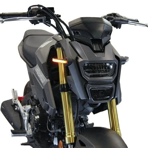 New Rage Cycles LED Front Turn Signals Amber #GROM-FB for Honda MSX125 Grom 125