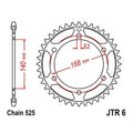 JT Steel Rear Sprocket 525 42T BMW F 800 GS w/8.5 mm Bolts 2008-2018