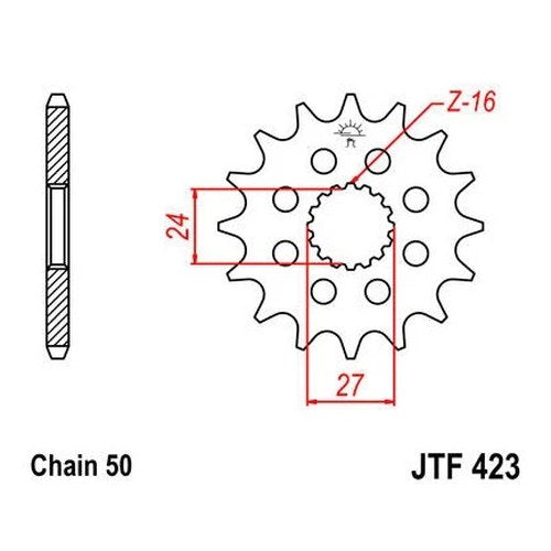 JT Front Sprocket 530 17T fits Suzuki GSX-R1000 2009-2015