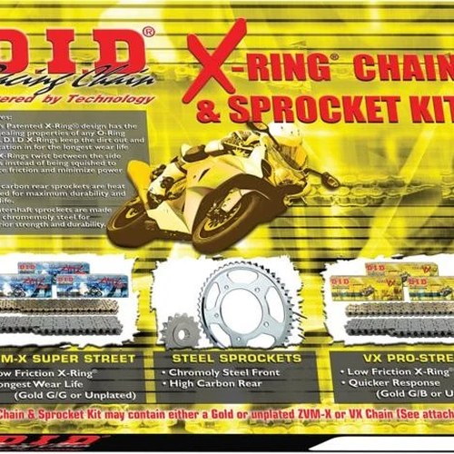 D.I.D 530 VX Series X-Ring Chain & Sprocket Kit Gold for Yamaha YZF-R1 2004-2005