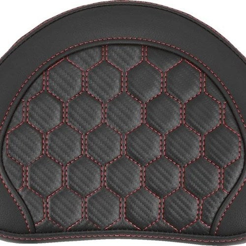 Saddlemen RoadSofa HC Half Moon Sissy Bar Pad Red Stitch