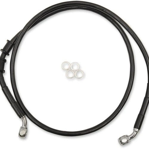 DS Extended Front Brake Line Kit Black Non-ABS +8" Oversize #3300605