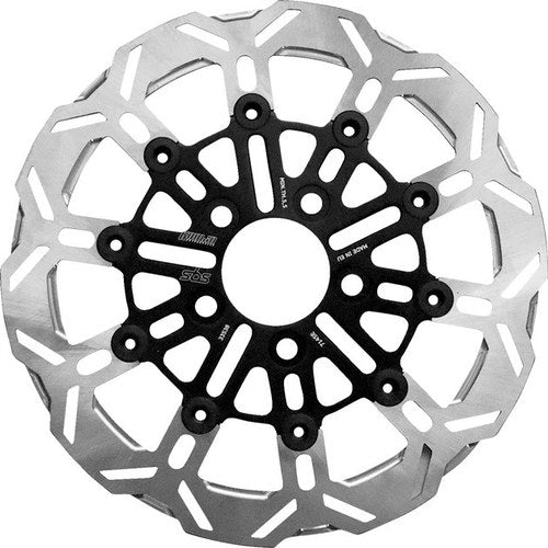 Sbs 10-Spoke Brake Rotor Design E Rear Polished Harley Davidson Dyna/Softail
