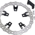 Arlen Ness Jagged Floating Brake Rotor 14" Front Left Black/Silver #02-950