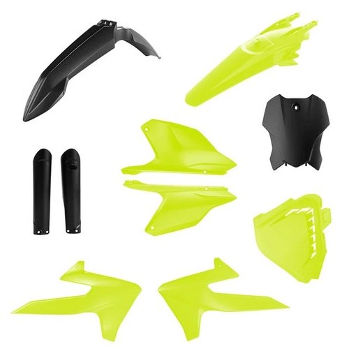 Acerbis Plastics Kit Black/Fluorescent Yellow #2987505414 Triumph
