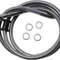 DS Braided Front Non-ABS Brake Line Kit 45-1/4" Clear Coated #212132