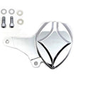 Chrome Billet Front 2 Piston Caliper with Bracket for Harley-Davidson