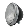 6-1/2 inch Spring Fork 6 Volt Headlamp Black for Harley-Davidson
