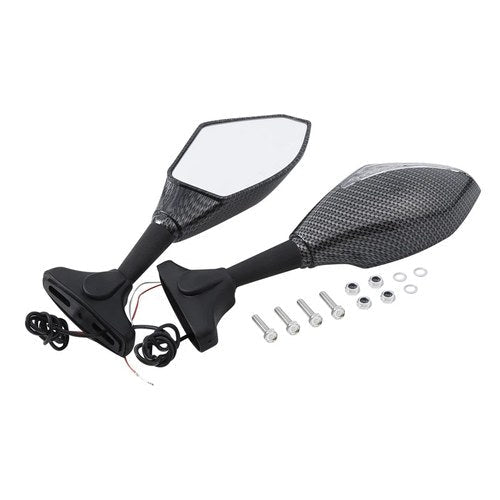 Rear View Mirrors LED turn signal Fit For Yamaha Yzf R6 R6S Yzf R1 FZR400 FZR600