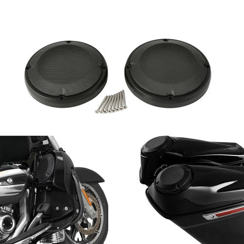 6-1/2" Saddle bags Lid Speaker Grills Fit For Harley touring Glide 1983-2020 US