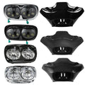 Inner Outer Front Fairing/LED Dual Headlights Fit For Harley Road Glide 98-13