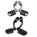Long Highway 1-1/4" Foot Pegs Crash Bar Fit For Harley Touring Street Road Glide