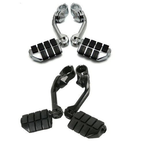 Long Highway 1-1/4" Foot Pegs Crash Bar Fit For Harley Touring Street Road Glide