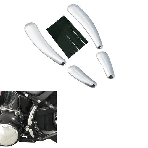 4Pcs Chrome Swingarm Frame Insert Set Fit For Harley Softail Fls Flstn 2008-2017