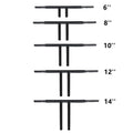 Black 6"/8''/10"/12"/14'' Rise T-Bars Handlebar Fit For Harley Sportster Softail