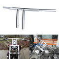 1-1/4" Chrome T-Bar Motorcycle Riser Handlebar Fit For Harley Dyna Softail
