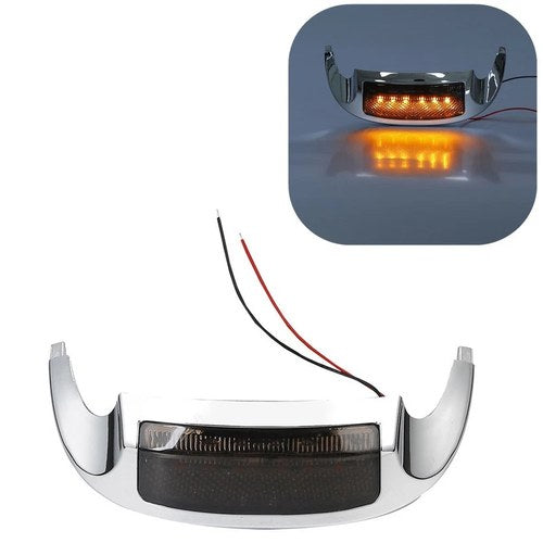 Chrome LED Front Fender Tip Light Fit For Harley Electra Glide Ultra Classic 14+