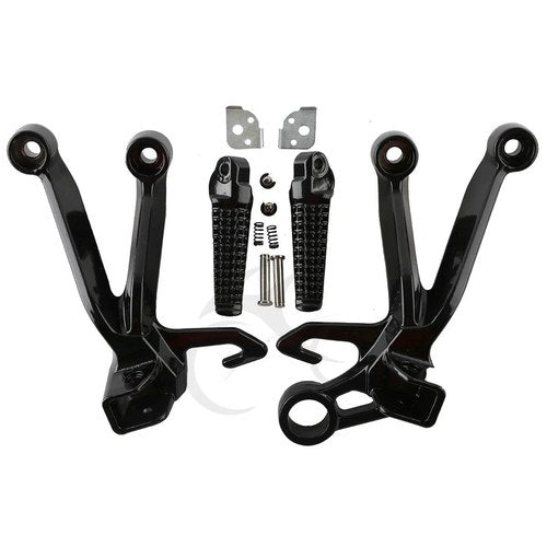 Black Rear Passenger Foot Peg Bracket Fit For Suzuki GSX-R GSXR1000 2003 2004