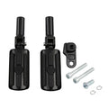 Black Rear Passenger Footpegs Rest Mount Fit For Softail Slim Fls Flss 2012-2017