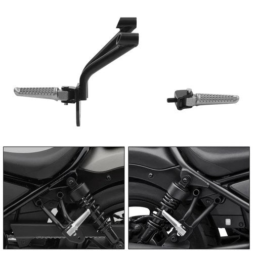 Rear Passenger Foot Pegs Footrests Fit For Honda Rebel CMX300 17-24 CMX500 17-25