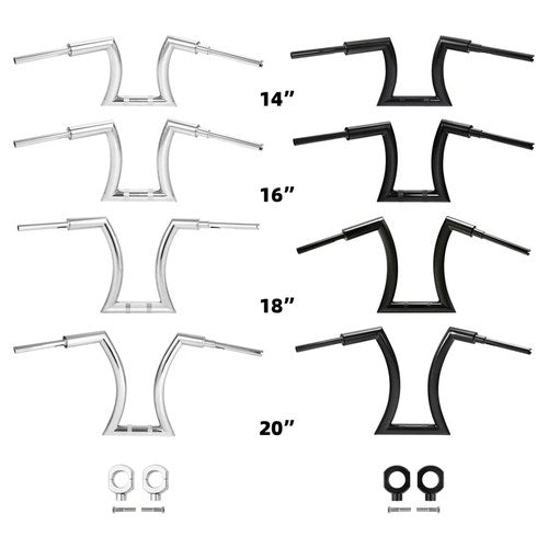 14"/16"/18"/20" Rise 2" Ape Hanger Bar Handlebar / Risers Fit For Harley Softail