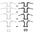 14"/16"/18"/20" Rise 2" Ape Hanger Bar Handlebar / Risers Fit For Harley Softail