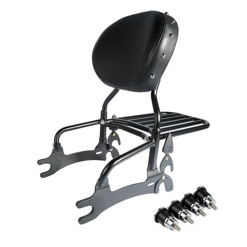 Black Backrest Sissy Bar w/ Mounting Spools Fit For Indian Chieftain 2014-2020
