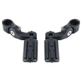 Matte Black Highway Short Angled Foot Pegs Fit For 1-1/4" 1.25" Engine Guard