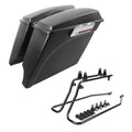 Hard Saddlebags w/ Conversion Bracket Fit For Harley Softail Fatboy Deluxe 84-17