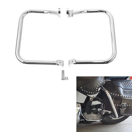 Chrome Saddlebags Guard Rails Fit For Harley Heritage Softail Standard 00-2005