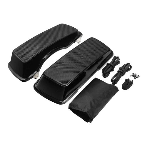 Pair 6x9'' Speaker Lids Fit For Harley Touring Street Road Glide 93-13 Saddlebag
