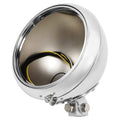 Chrome 7'' Headlight Housing Headlamp Light Bulb Bucket Fit For Harley Softail