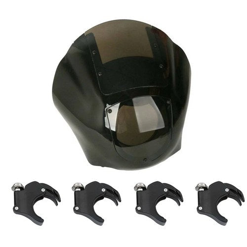 Quarter Fairing Windshield w/ 49mm Fork Clamps Fit For Harley Sportster XL Dyna