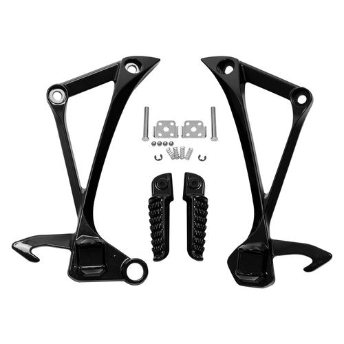 Rear Passenger Foot Pegs Footrests Fit For Kawasaki Ninja ZX10R ZX-10R 2011-2014