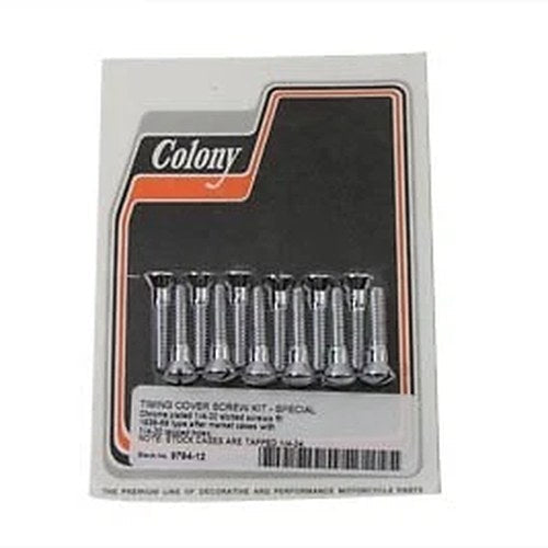 Colony Chrome Cam Cover Screw Kit - Part For 9794-12
