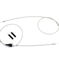 V-Twin 24304 Stainless Steel Throttle And Idle Cable Set With Clear Coat - For