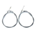 V-Twin 36-0830 Stainless Steel Throttle and Idle Cable Set with 42 Inch Casing