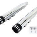 Wyatt Gatling Muffler Set Chrome With Black For 2 Ring Comet Tip - Part 5189