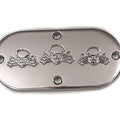 V-Twin 42-1008 Bonehead Skull Inspection Cover in Chrome
