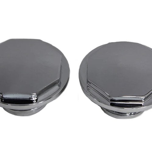 Wyatt Gatling 4704 Chrome Button Head Hexagon Vented and Non-Vented Gas Cap Set