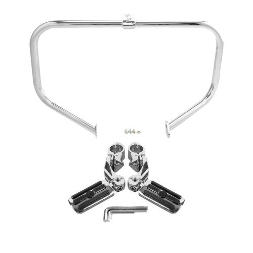 Highway Engine Guard Crash Bar & Footpegs Fit For Harley Street Road Glide 97-08