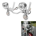 Turn Signal Fog Passing Light Bar Kit Fit For Harley Road King Police Flhp 14-24
