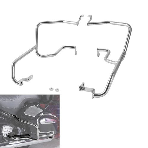 Chrome Saddlebag Guard Rail Mounts Bracket Fit For BMW R18 B 2021-2025 2022 2023