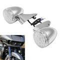Front LED Turn Signals Light Clear Lens Fit For Harley Davidson Road Glide 15-24