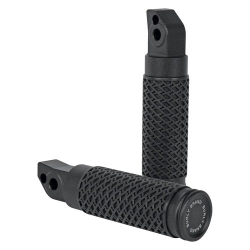 Burly Brand Slash Cut Passenger Black Foot Pegs