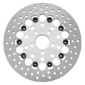 For Harley-Davidson Road King 94-16 Twin Power 11.5 Floating Rotor Silver Holes
