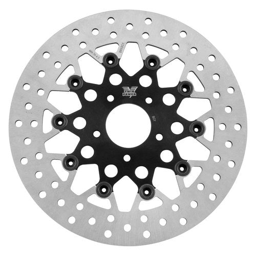 For Harley-Davidson Heritage Softail 86-13 11.5" Black Floating Rotor Mesh