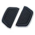 For Harley-Davidson Road King 94-19 Hex Passenger's Floorboard Inserts Chrome