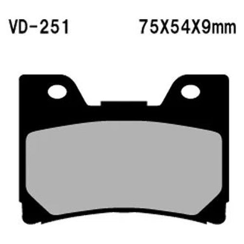 For Yamaha Vmax 1200 2003 Vesrah VD-251 Front Organic Semi-Metallic Brake Pads