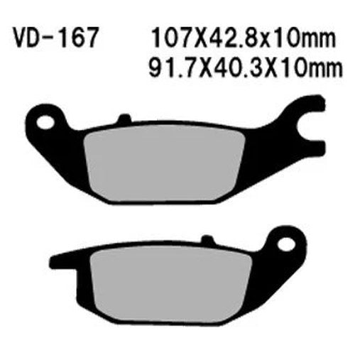 For Honda CBR125R 2004-2011 Vesrah Rear Organic Semi-Metallic Brake Pads